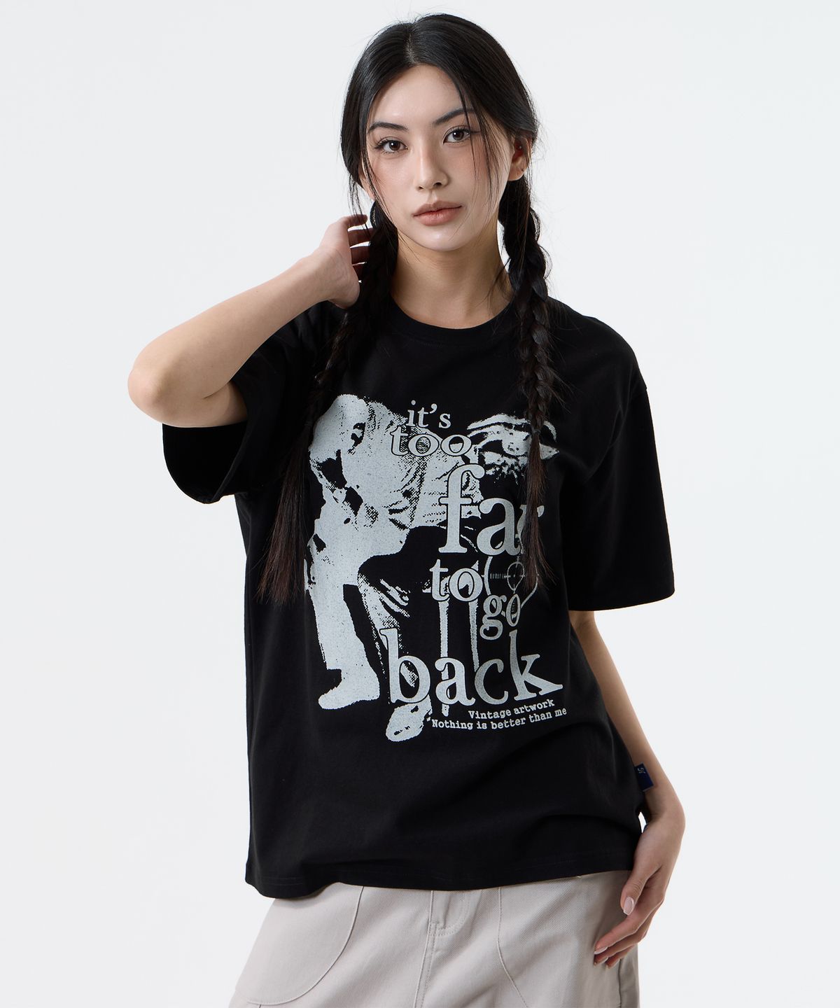 낫띵이즈베럴댄미(NOTHINGISBETTERTHANME) VINTAGE ARTWORK TEE_black