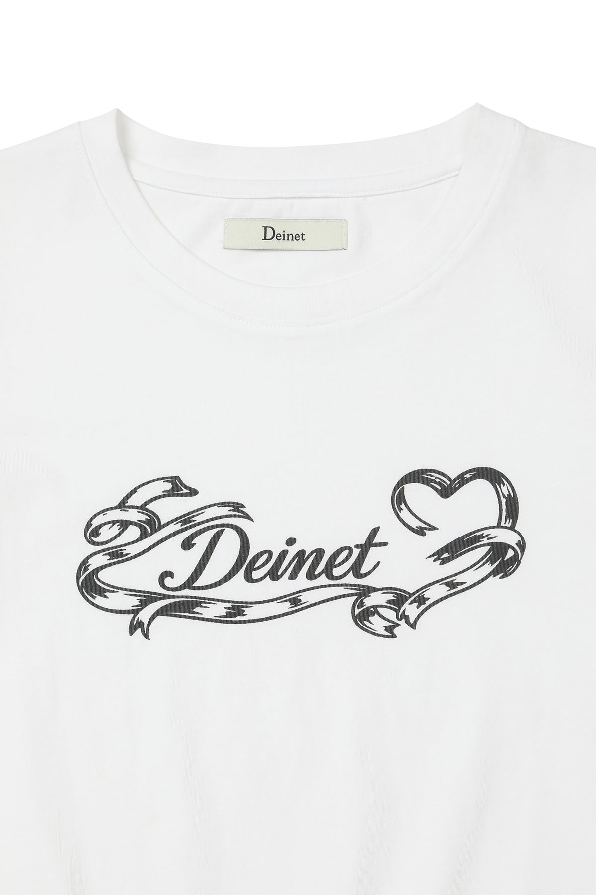 다이닛(DEINET) RUFFLE WASHED T-SHIRT IN WHITE