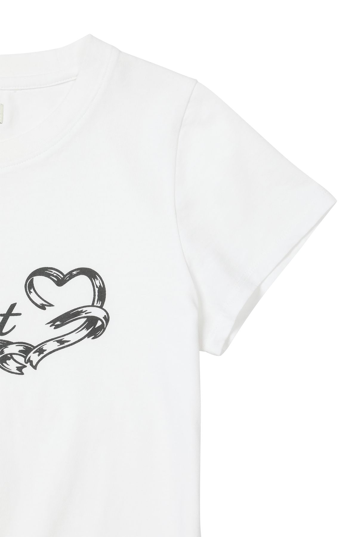 다이닛(DEINET) RUFFLE WASHED T-SHIRT IN WHITE