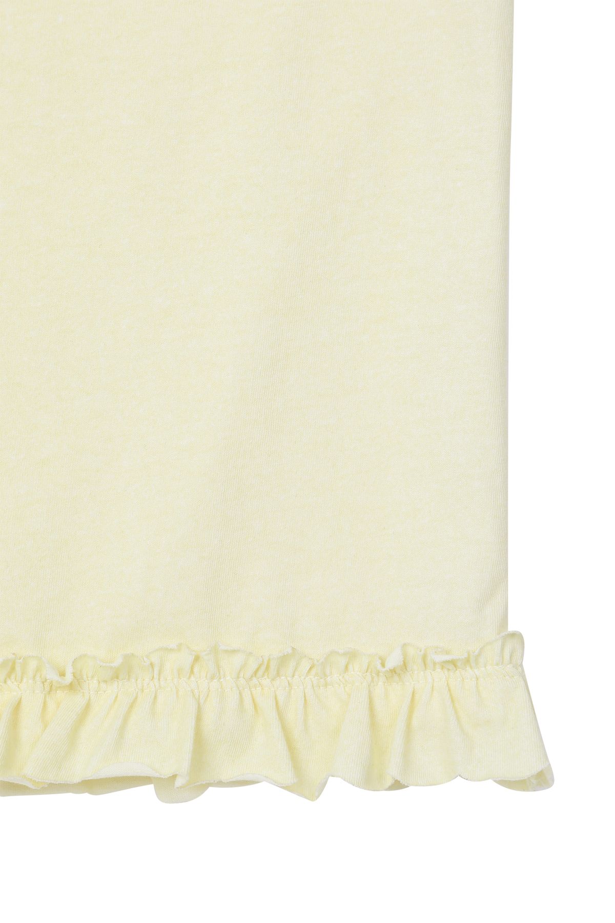 다이닛(DEINET) RUFFLE WASHED T-SHIRT IN YELLOW
