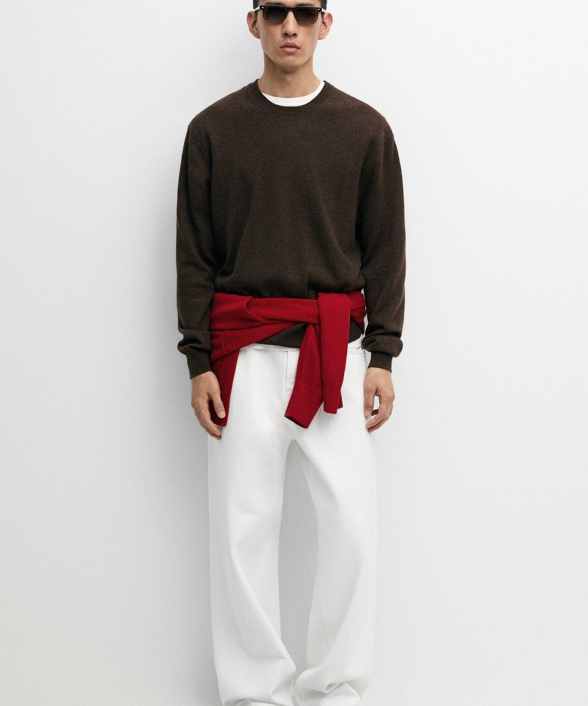 마시모두띠(MASSIMO DUTTI) 100% 캐시미어 립 니트 스웨터