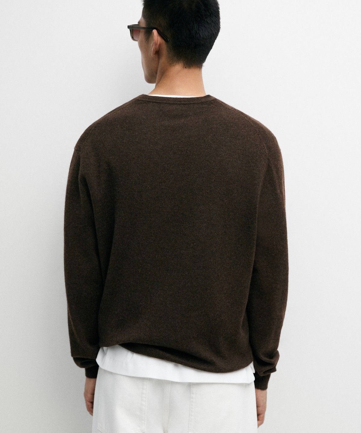 마시모두띠(MASSIMO DUTTI) 100% 캐시미어 립 니트 스웨터