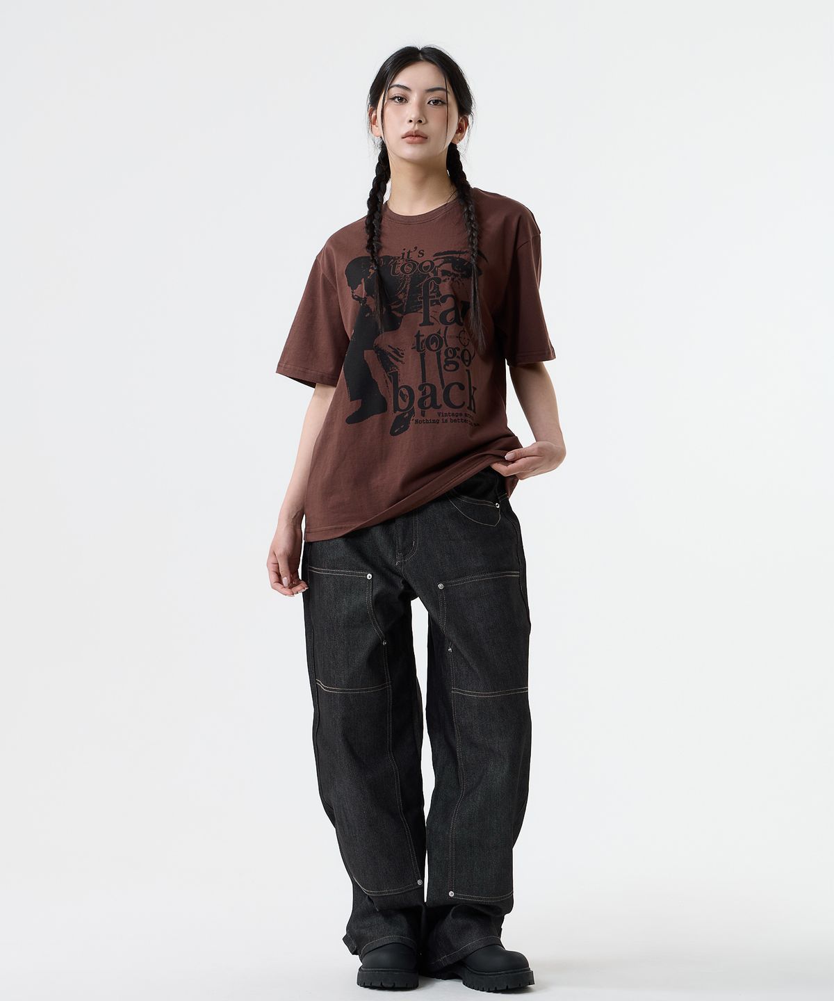 낫띵이즈베럴댄미(NOTHINGISBETTERTHANME) VINTAGE ARTWORK TEE_brown