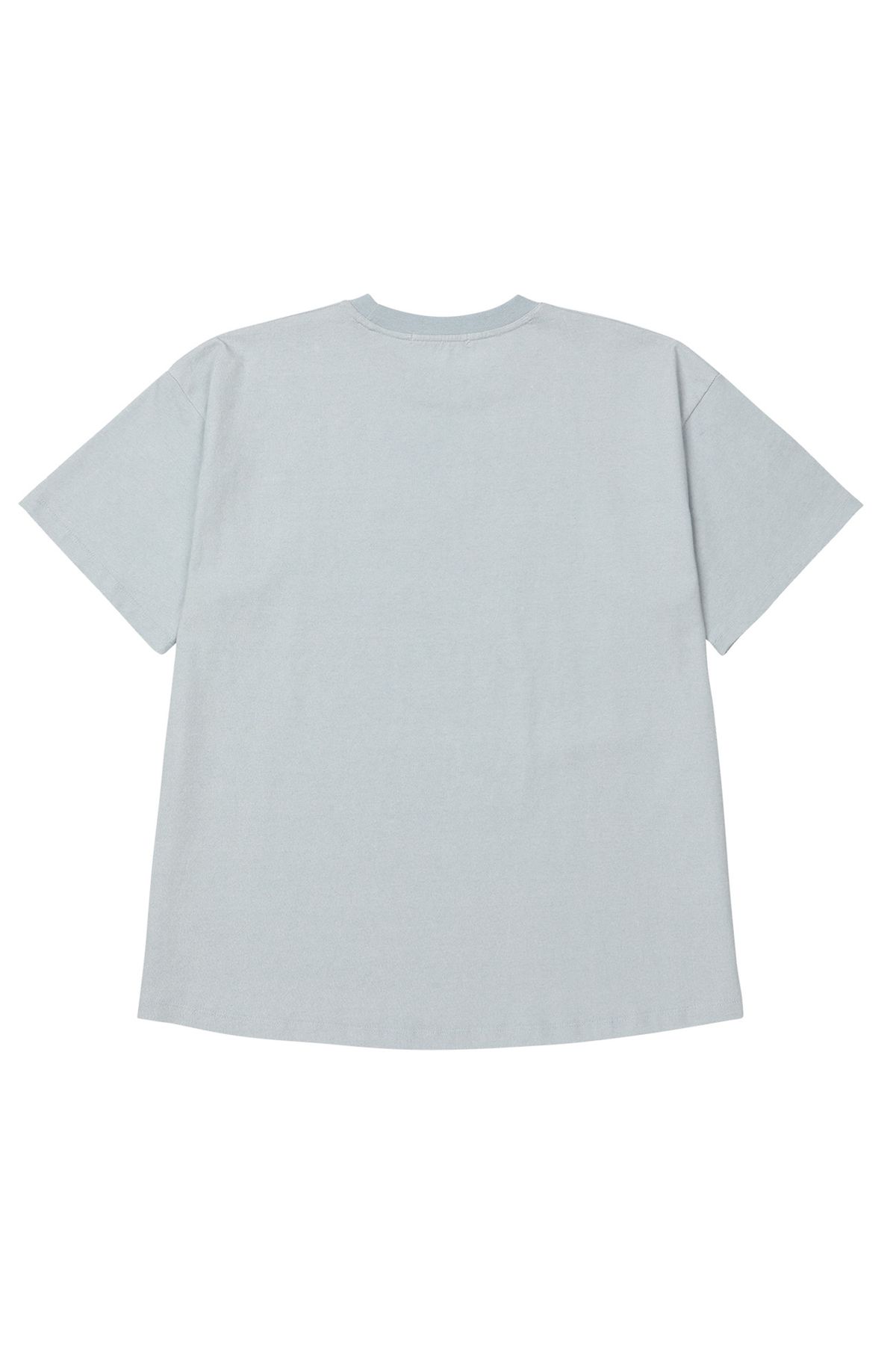 다이닛(DEINET) STUD HEART T-SHIRT IN ICE BLUE