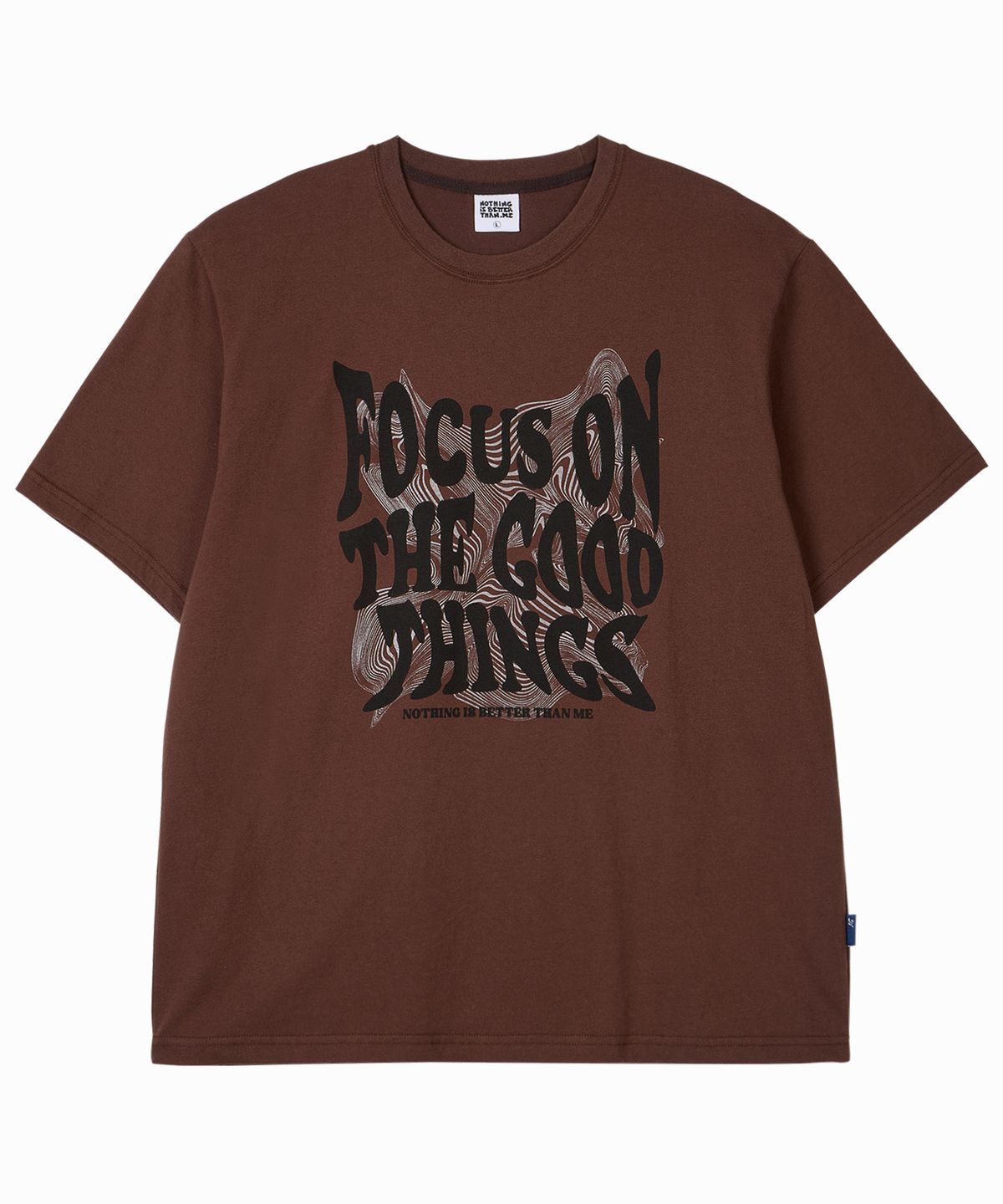 낫띵이즈베럴댄미(NOTHINGISBETTERTHANME) GEOMETRY LETTERING TEE_brown
