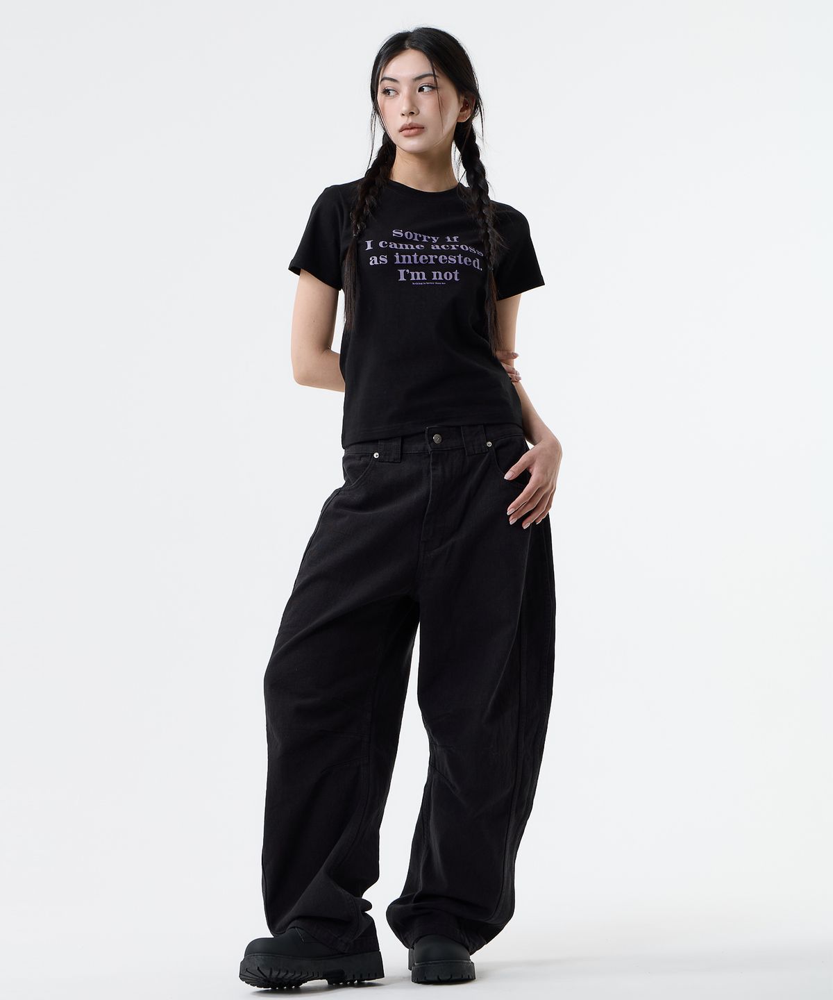 낫띵이즈베럴댄미(NOTHINGISBETTERTHANME) (W)COLD MESSAGE TEE_black