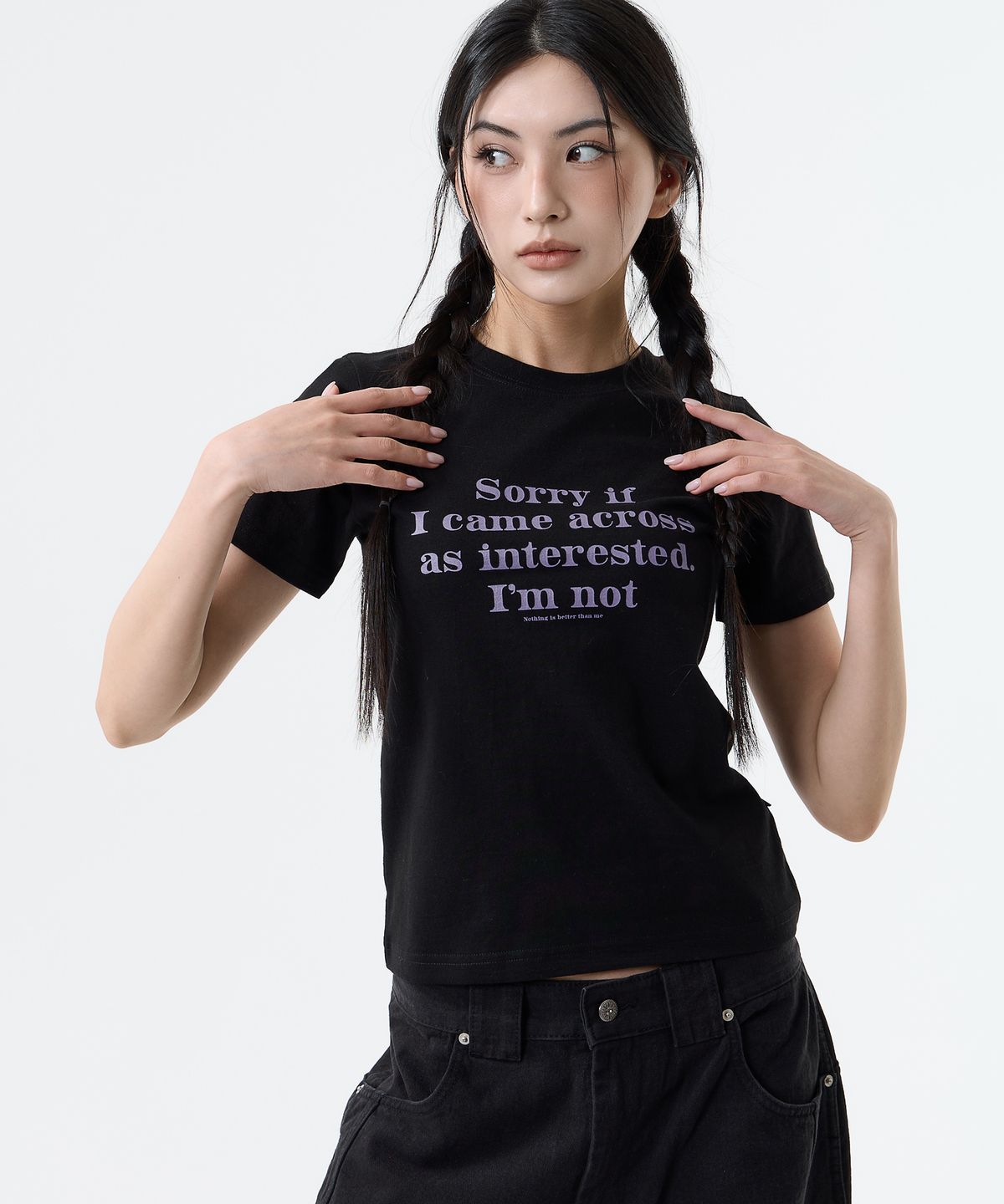 낫띵이즈베럴댄미(NOTHINGISBETTERTHANME) (W)COLD MESSAGE TEE_black