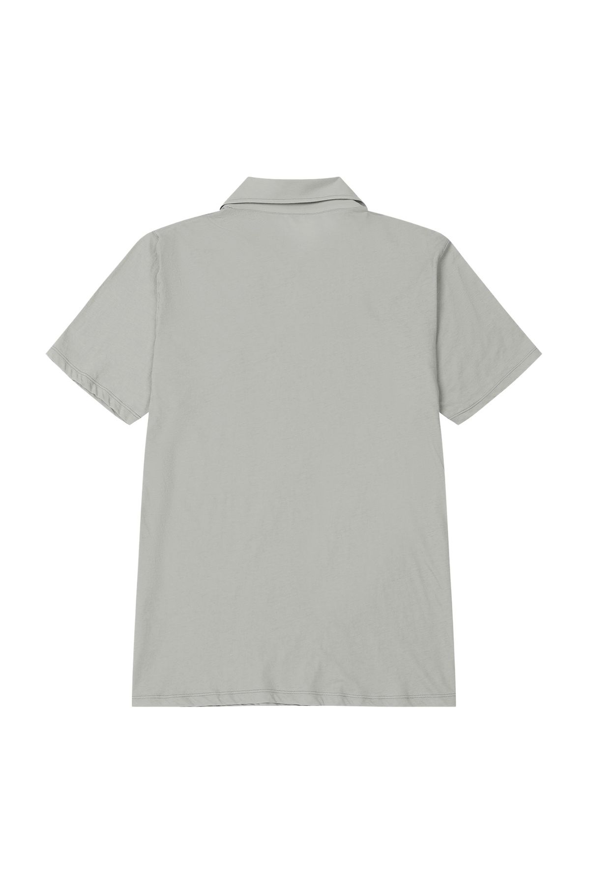 다이닛(DEINET) VINTAGE COLLAR T-SHIRT IN LIGHT GREY