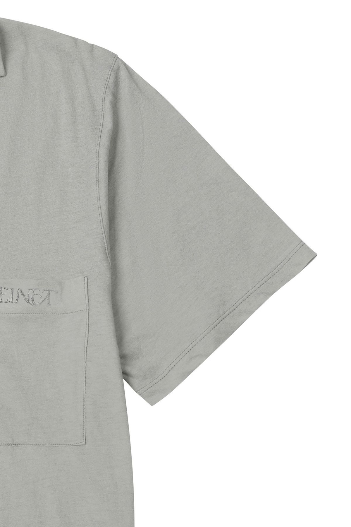 다이닛(DEINET) VINTAGE COLLAR T-SHIRT IN LIGHT GREY
