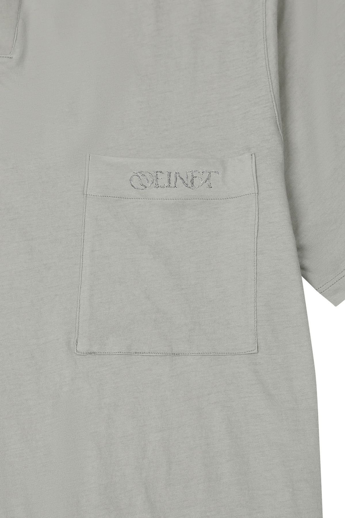 다이닛(DEINET) VINTAGE COLLAR T-SHIRT IN LIGHT GREY