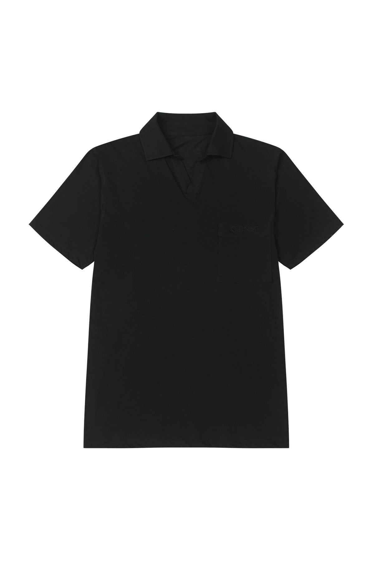 다이닛(DEINET) VINTAGE COLLAR T-SHIRT IN BLACK