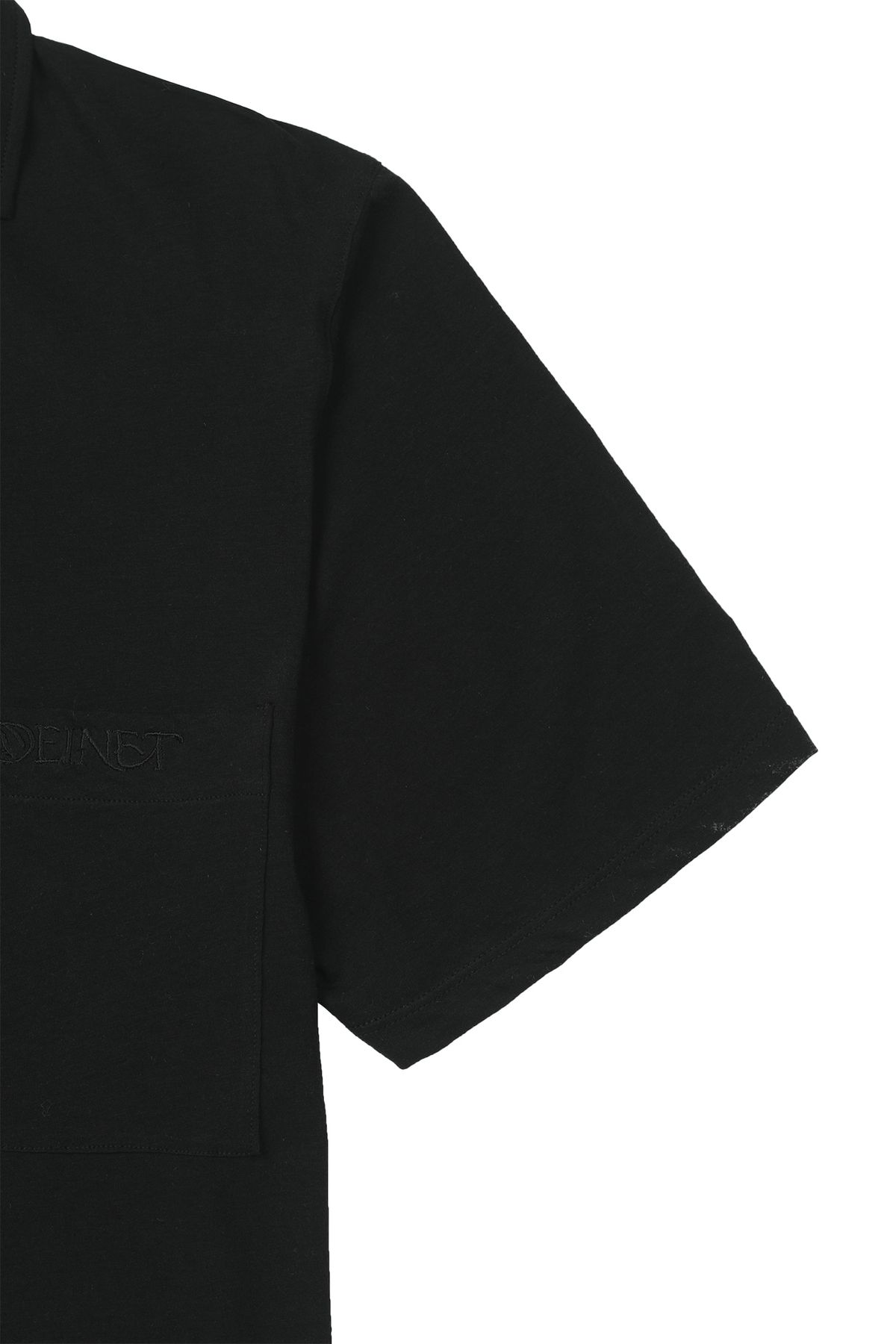 다이닛(DEINET) VINTAGE COLLAR T-SHIRT IN BLACK