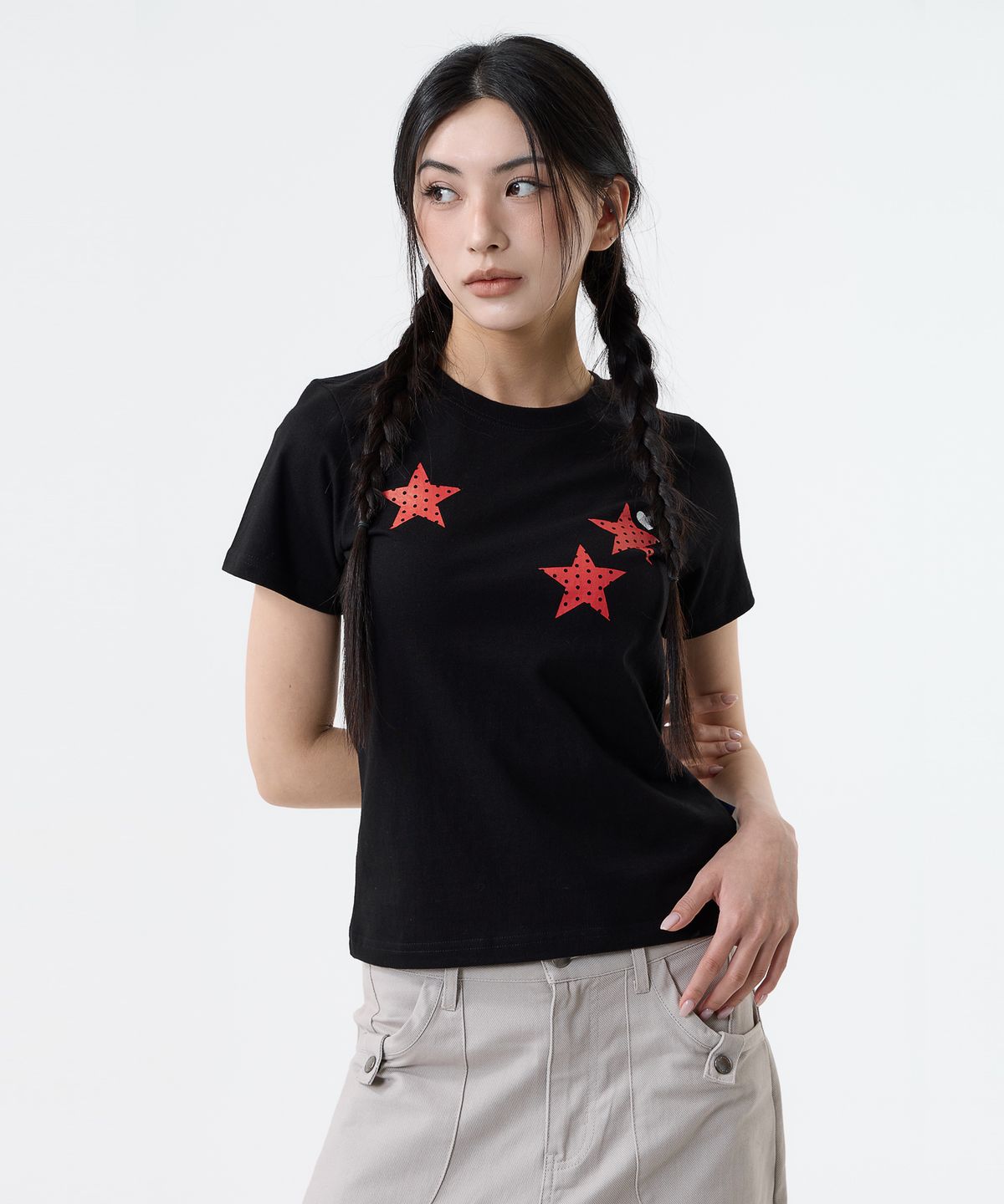 낫띵이즈베럴댄미(NOTHINGISBETTERTHANME) DOT STAR TEE_black