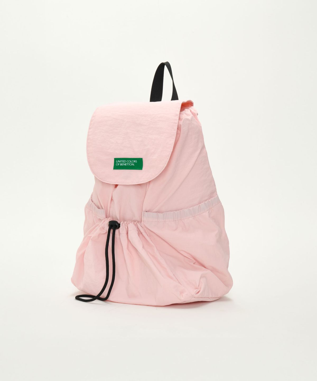 베네통(BENETTON) 셔링 랩탑 백팩 - [핑크]