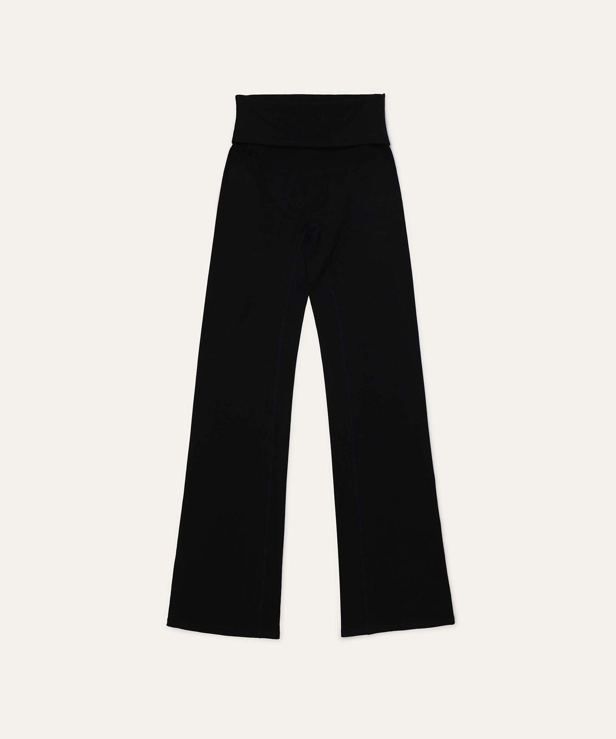 오베르(AUBER) Foldable Ribbed Pants - Black