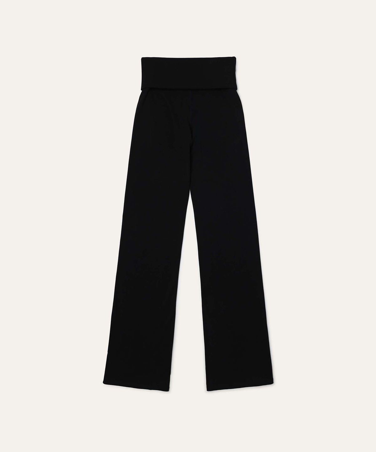 오베르(AUBER) Foldable Ribbed Pants - Black