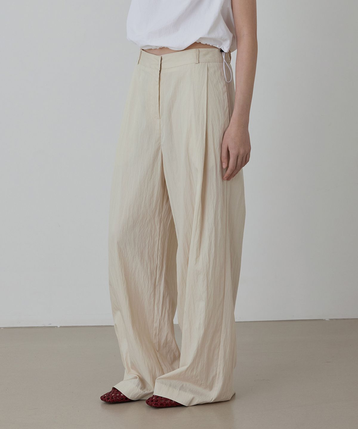 퀸스래빗(Q'SRB) Cooling Rayon Back Banding Semi Wide Fit Trouser Slacks_Pants_3colors