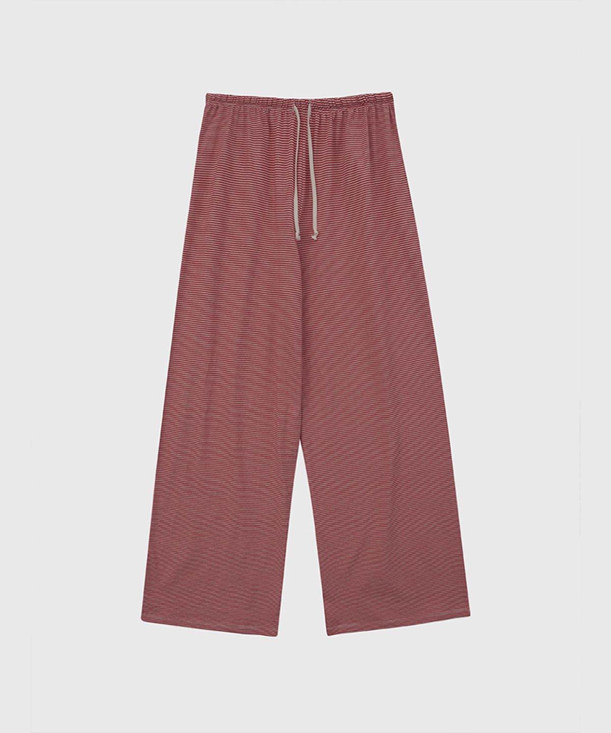 퀸스래빗(Q'SRB) Stripe Banding Loose Fit String Jersey Pants_3colors