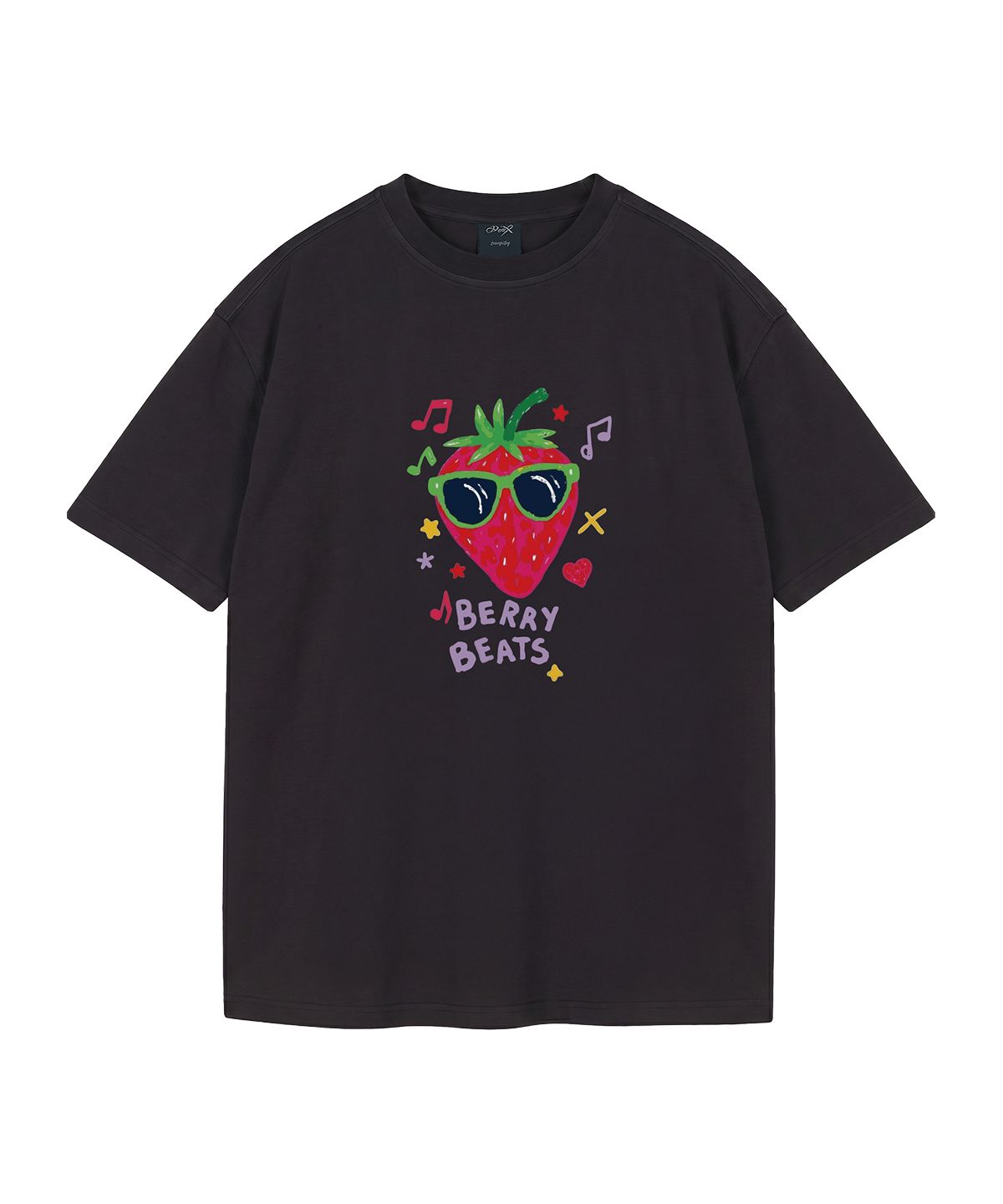 와일드락(WILDROCK) Berry Beats 피그먼트 오버핏 반팔 티셔츠 (크롭 포함)