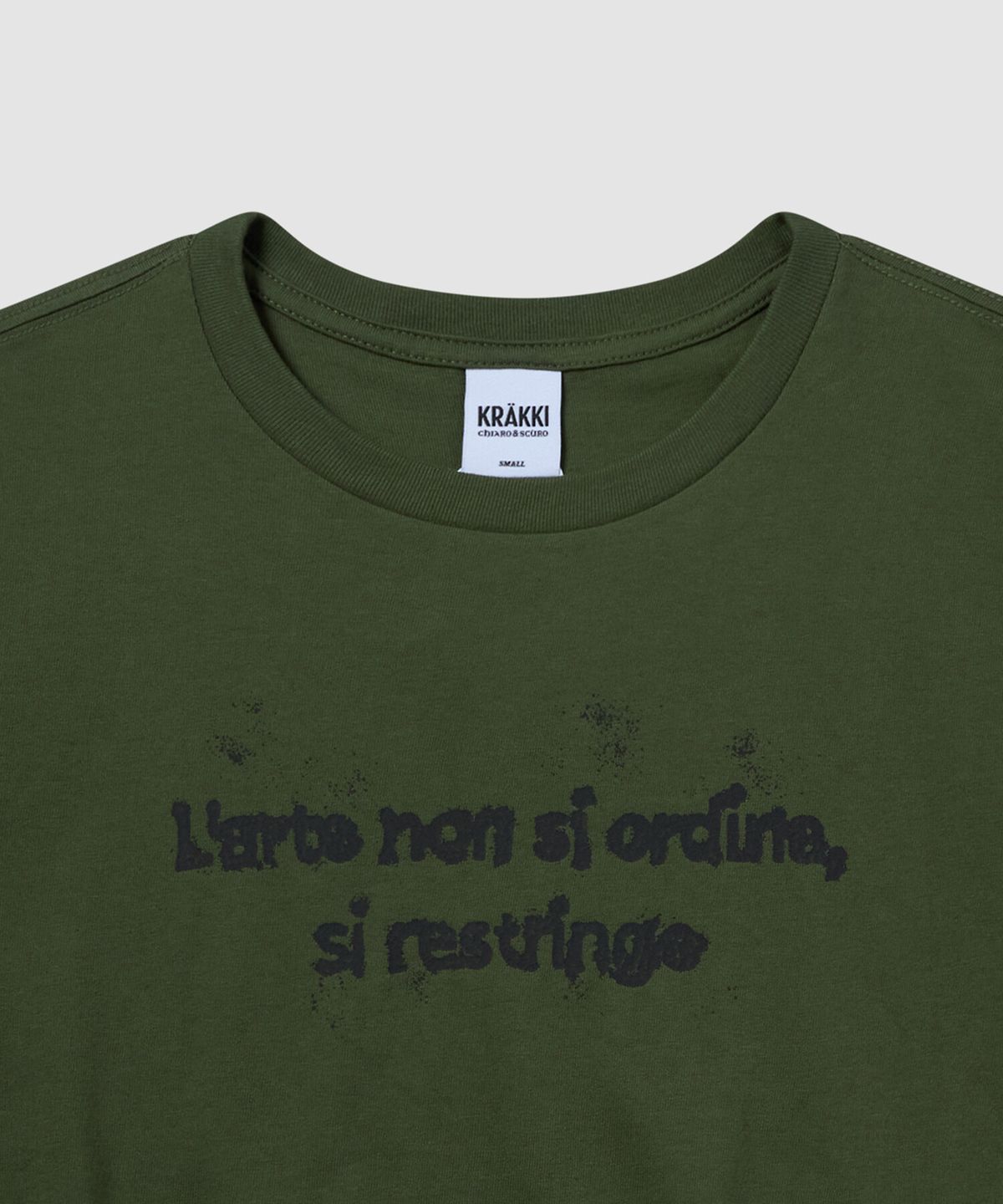 크래키(KRAKKI) [Women] Paint Logo Crop Tee_Khaki [KR265PWT462]
