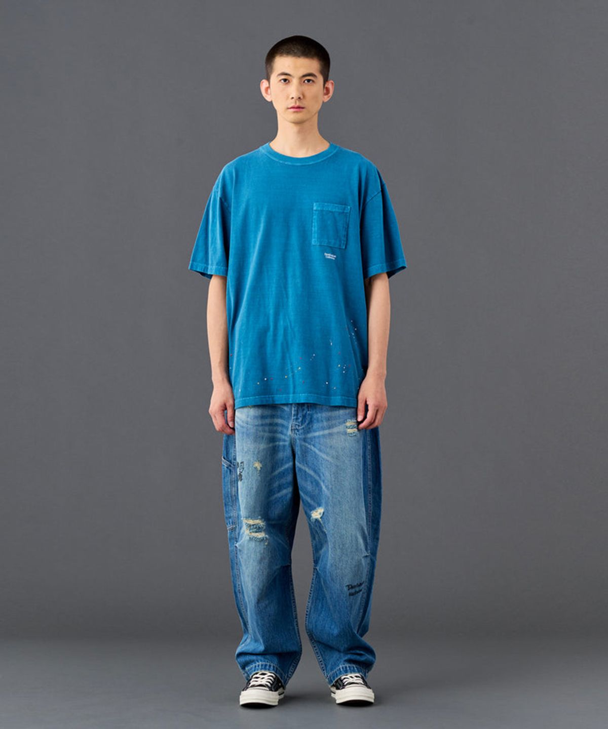 찬스클로딩(CHANCE CLOTHING) SPLATTER TEE - NAVY