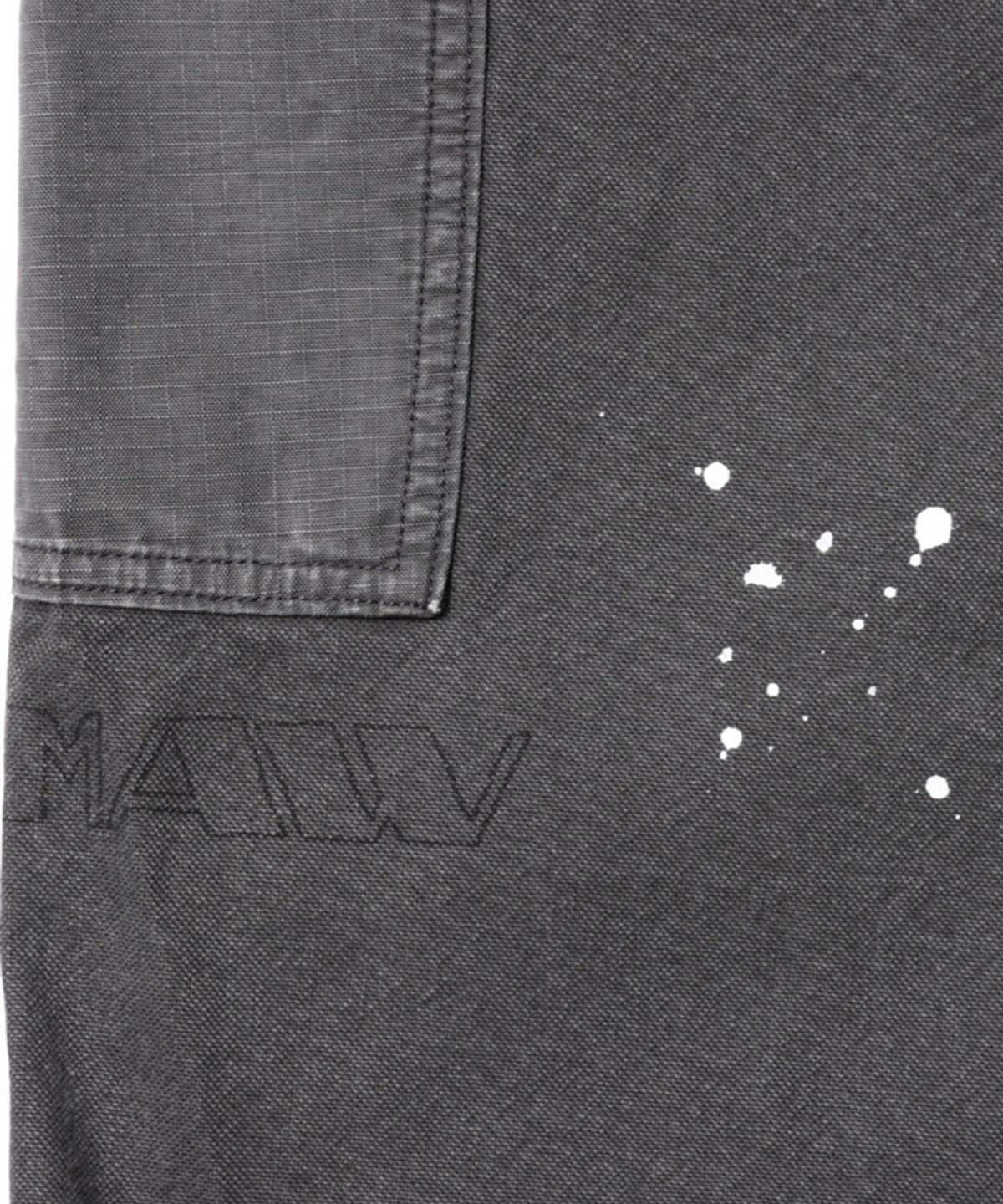 찬스클로딩(CHANCE CLOTHING) HANDWRITING CANVAS WORK SHORTS - BLACK