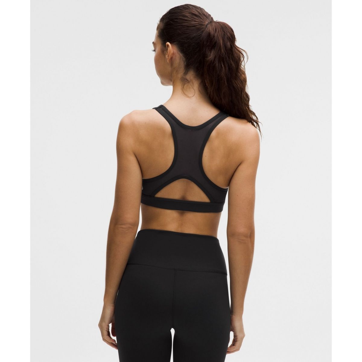 룰루레몬(LULULEMON) 원더 트레인 메쉬백 브라 *미디엄 서포트, B C컵  BLK