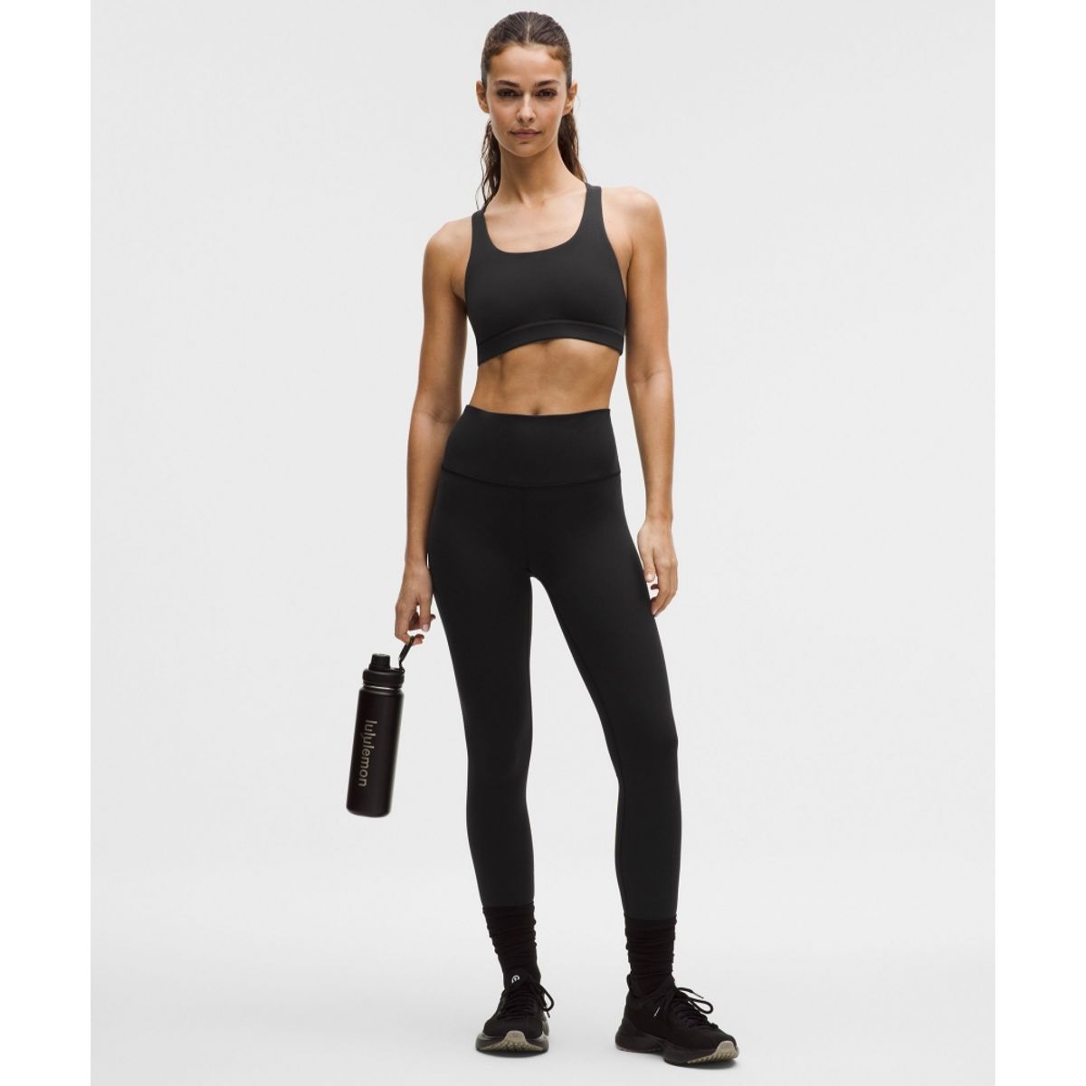 룰루레몬(LULULEMON) 원더 트레인 메쉬백 브라 *미디엄 서포트, B C컵  BLK