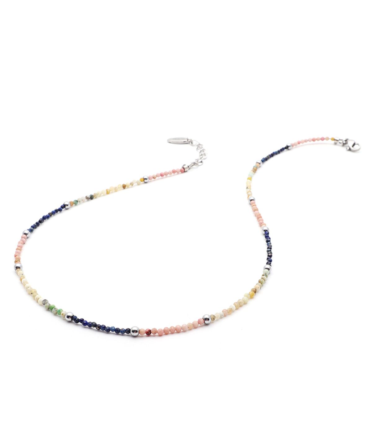 폴라리타(POLALITA) 멀티컬러 미니 원석 데일리 목걸이 (PLT-NL-047_PK)