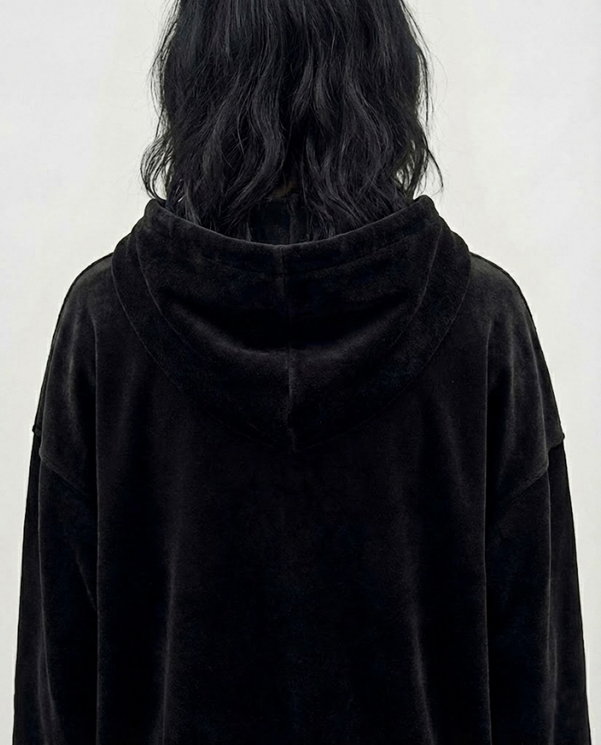 요키토키(YOKI TOKI) DOUBLE HEM DRAWSTRING HOODIE ZIP-UP [Black]