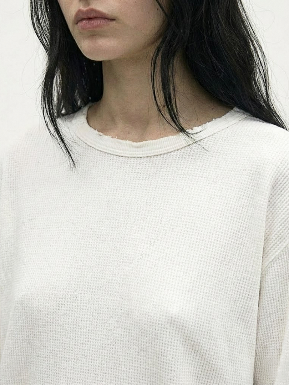 요키토키(YOKI TOKI) VTG WAFFLE LONG SLEEVE [Off-White]