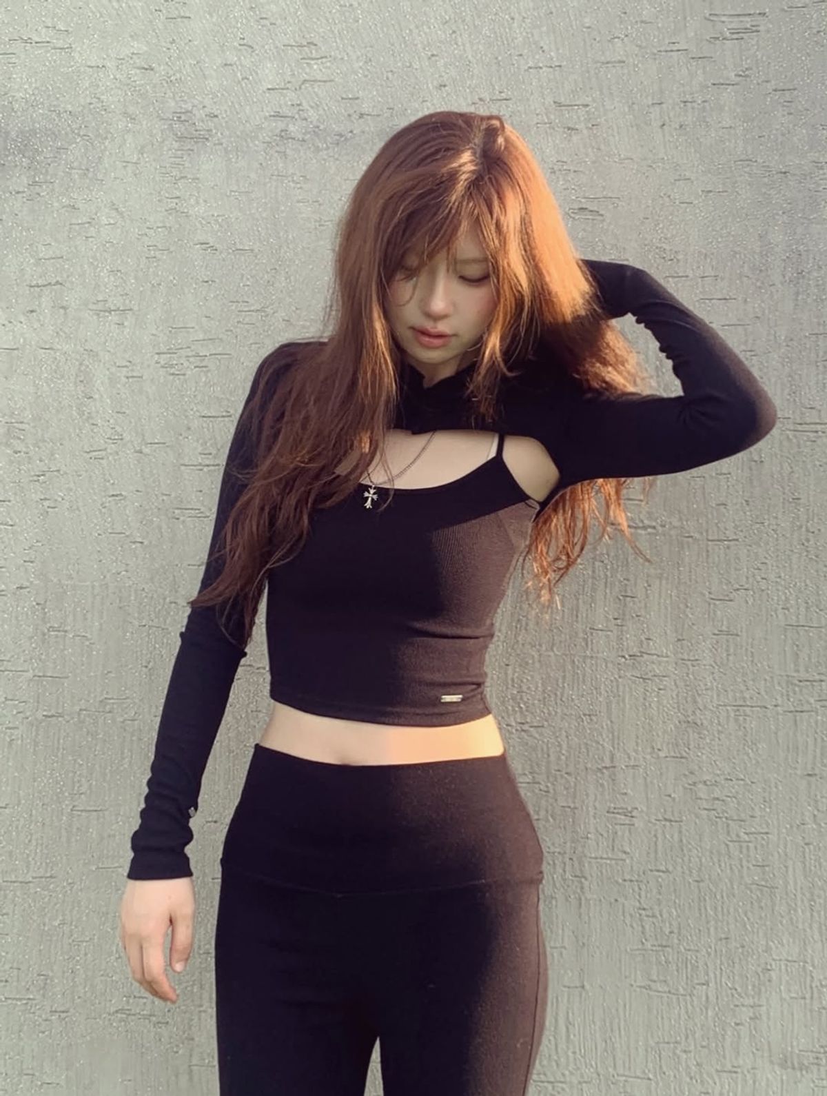 요키토키(YOKI TOKI) HOODED BOLERO & RIBBED CAMI TOP SET [Black]
