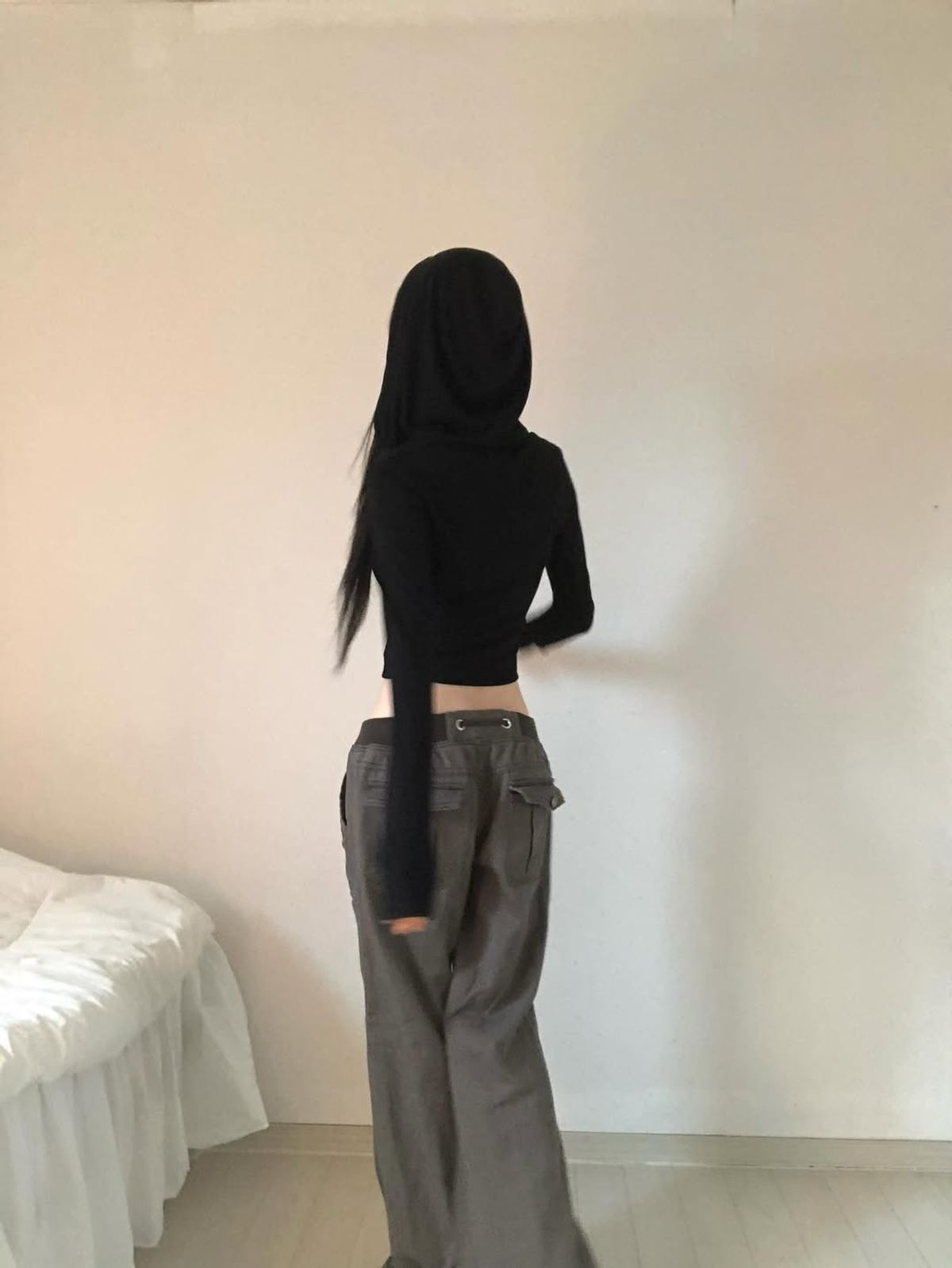 요키토키(YOKI TOKI) HOODED BOLERO & RIBBED CAMI TOP SET [Black]