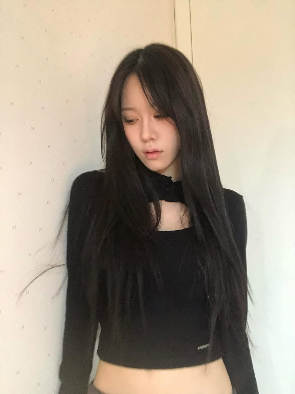 요키토키(YOKI TOKI) HOODED BOLERO & RIBBED CAMI TOP SET [Black]