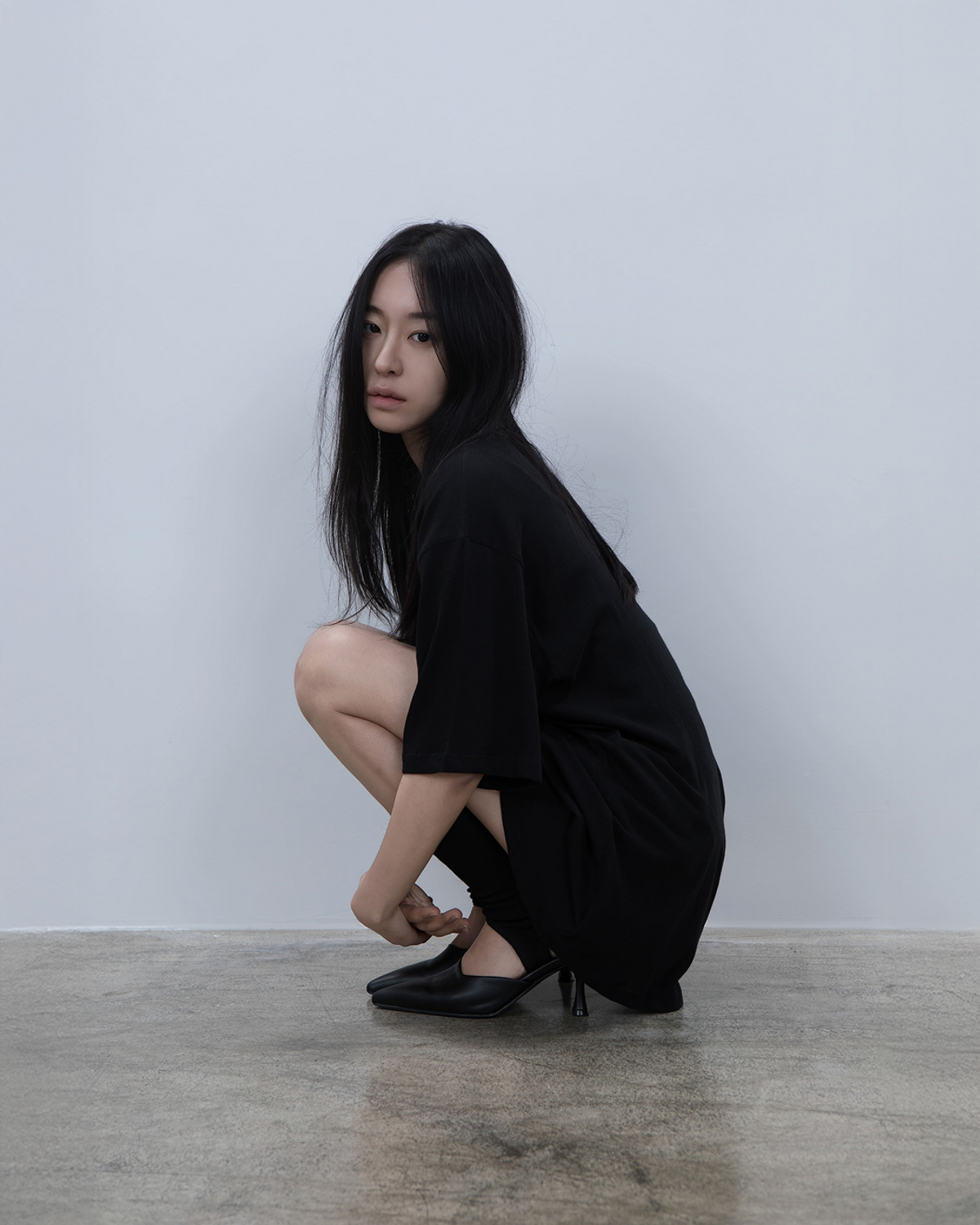 요키토키(YOKI TOKI) BLA BLA HEART OVER FIT T-SHIRT [Black]