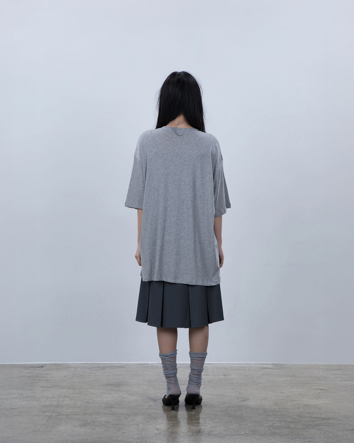 요키토키(YOKI TOKI) BLA BLA HEART OVER FIT T-SHIRT [Grey]