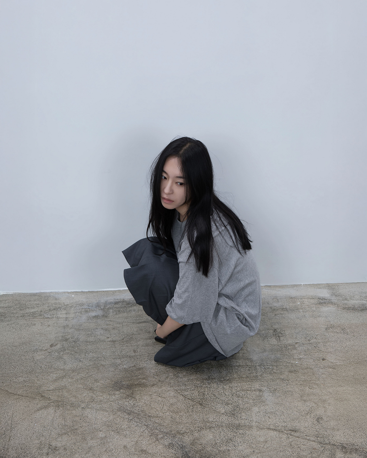 요키토키(YOKI TOKI) BLA BLA HEART OVER FIT T-SHIRT [Grey]