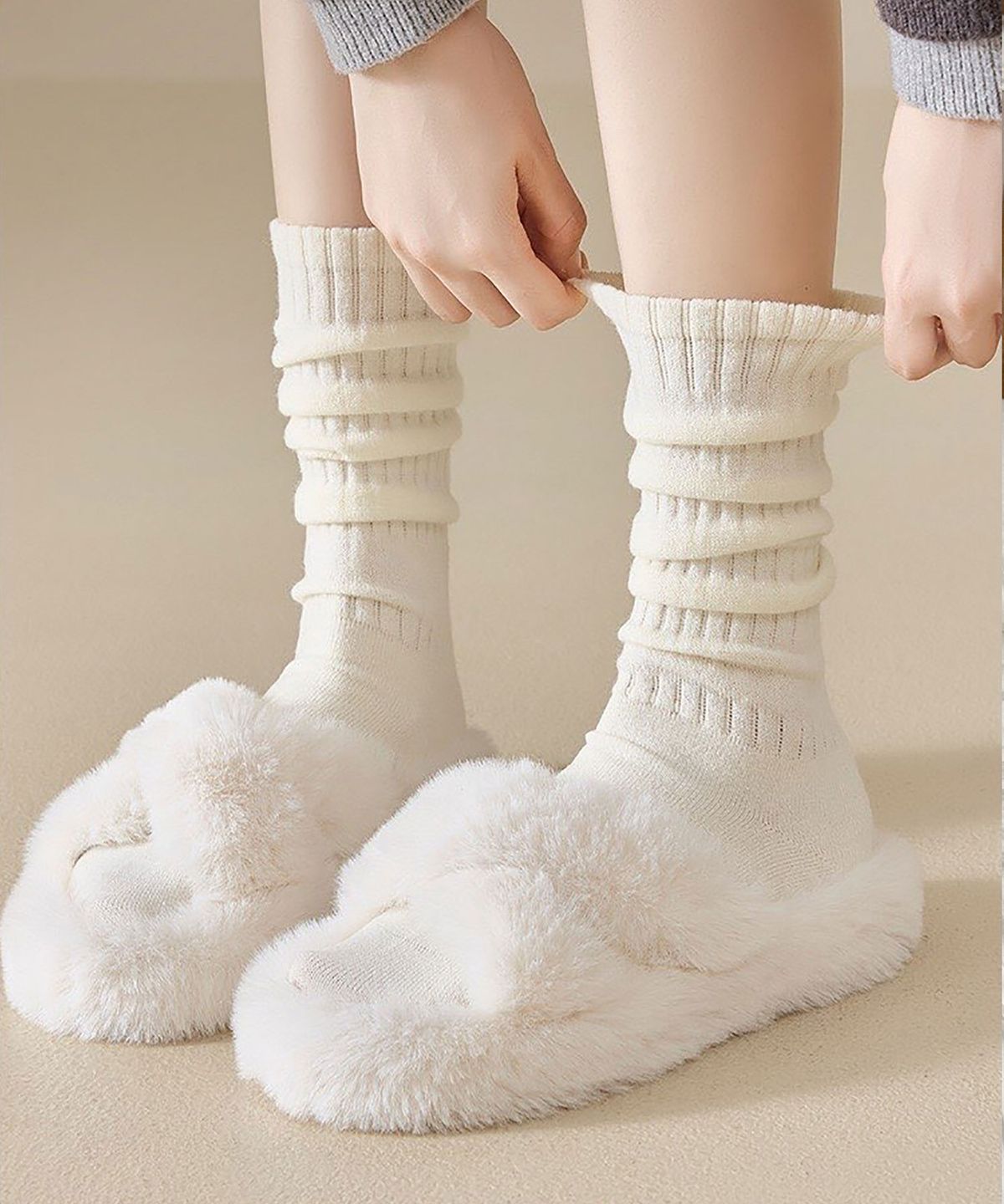 엔젤삭스(ANGEL SOCKS) [2개 세트] 1329 루즈 면 니 일본 갸루 삭스 양말