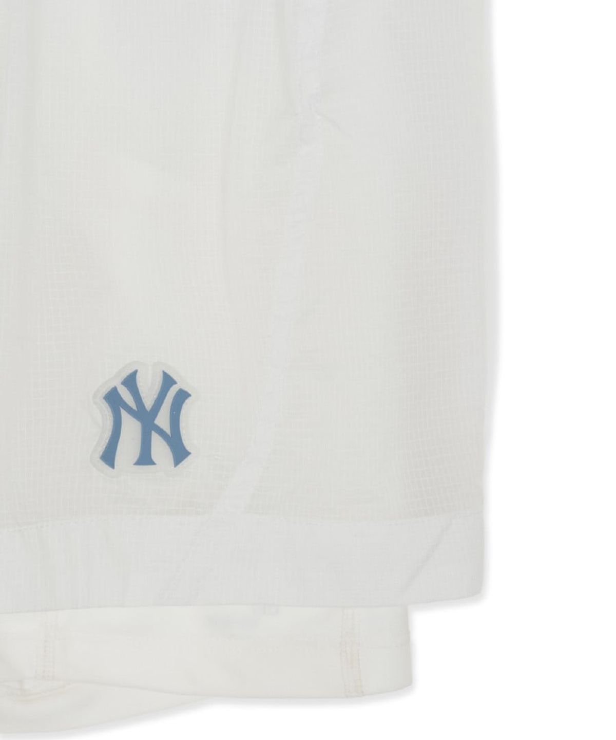 엠엘비(MLB) 여성 스포티브 립스탑 초경량 시스루 3부 반바지 NY (White)