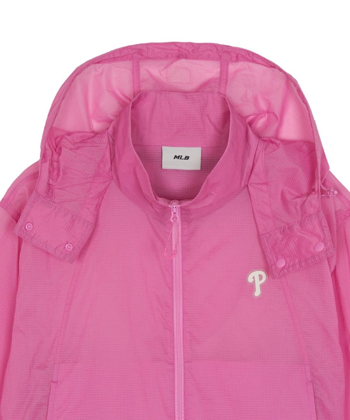 엠엘비(MLB) 여성 스포티브 립스탑 초경량 시스루 바람막이 PHI (Hot Pink)