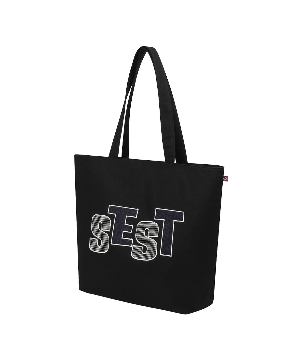 에스이에스티(S'EST) Patch Shopper Bag Black