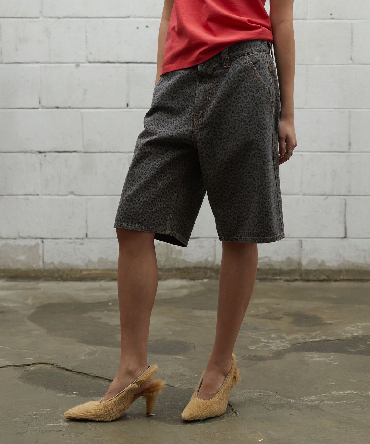 크래키(KRAKKI) [Women] Leopard Shorts_Grey [KR265PWP461]