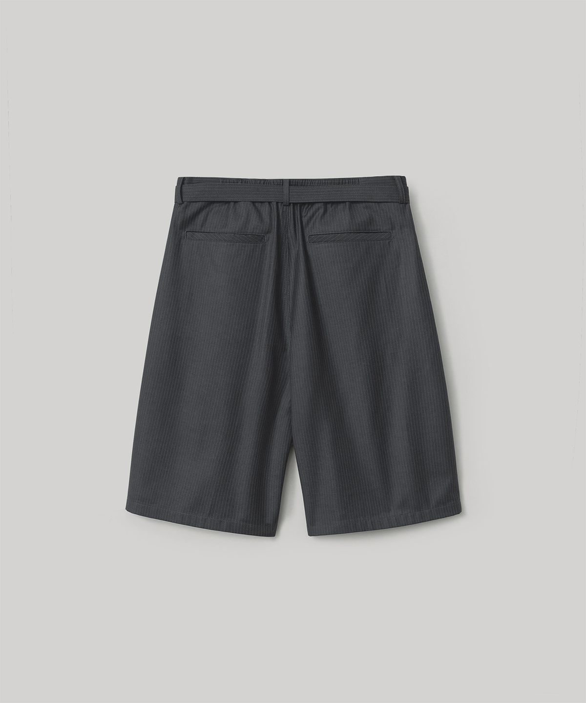 어나더 오피스(ANOTHER OFFICE) Hemingway Stripe Bermuda Pants (Heather Charcoal)