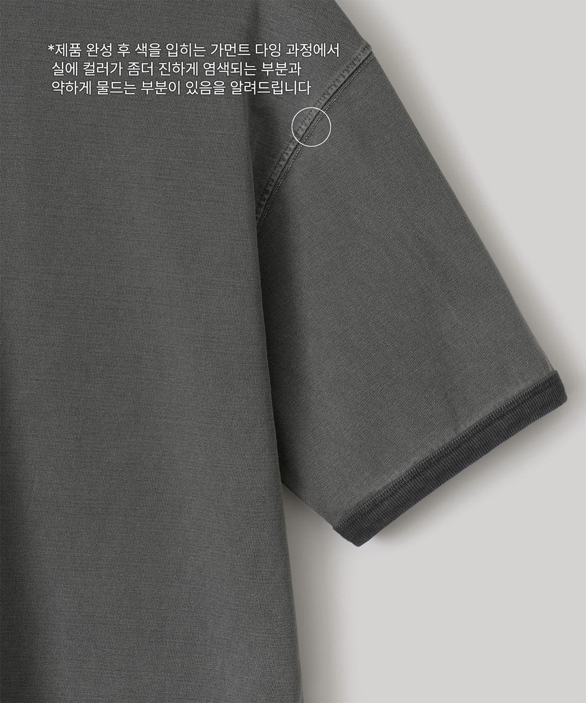 어나더 오피스(ANOTHER OFFICE) Homeboy Garment Ringer Tee (Charcoal)