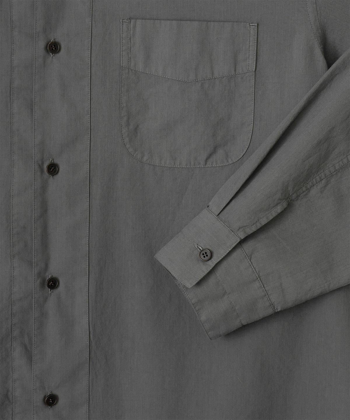 어나더 오피스(ANOTHER OFFICE) Overdyed Pajama Shirt (Dark Gray)