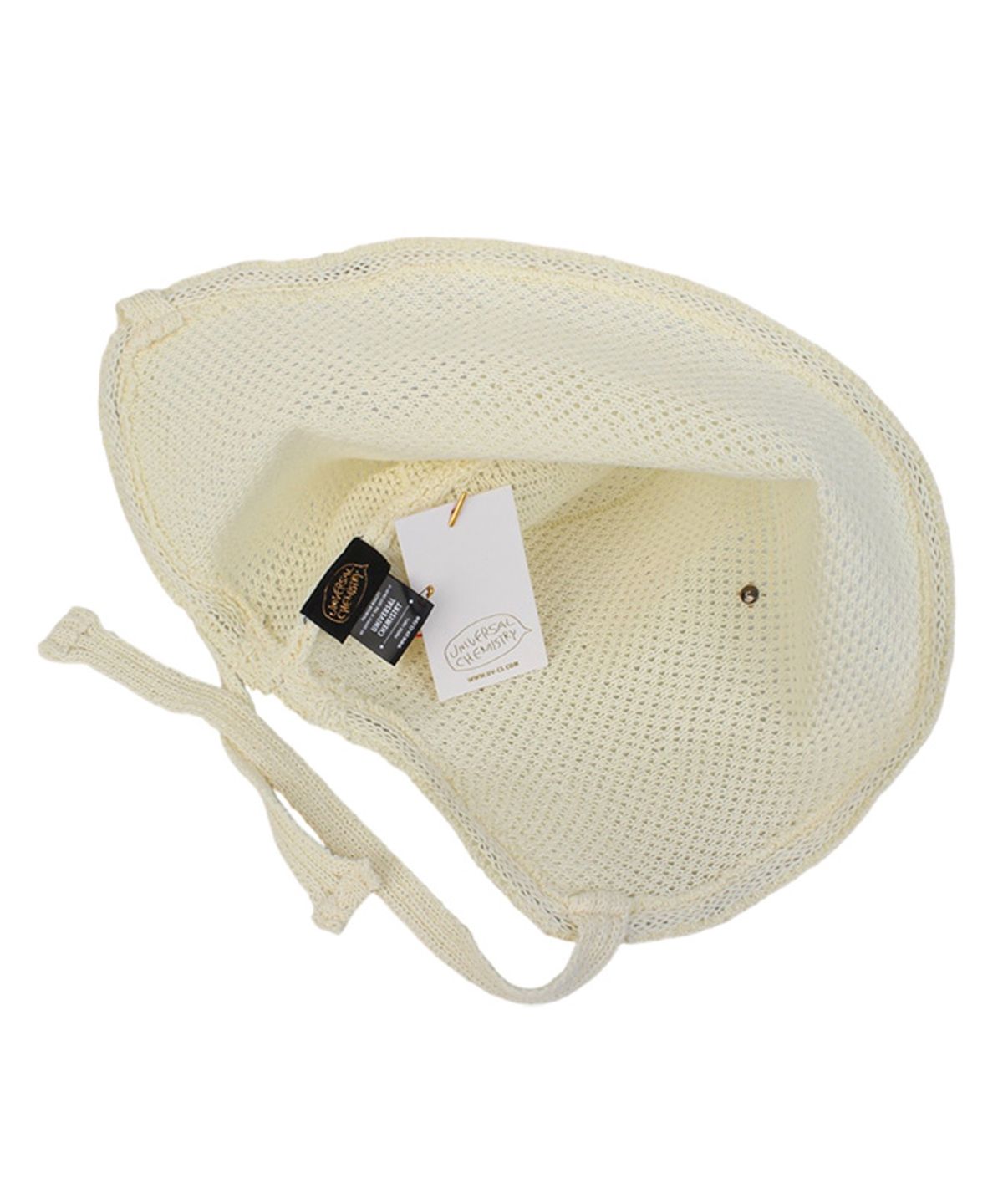 유니버셜 케미스트리(UNIVERSAL CHEMISTRY) Summer Logo Ivory Bonnet Hat 보닛햇