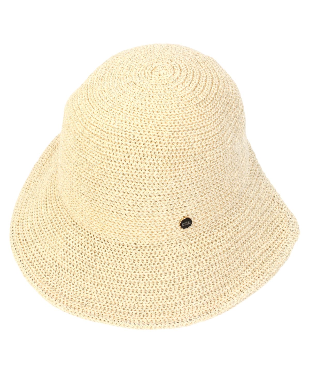 유니버셜 케미스트리(UNIVERSAL CHEMISTRY) Summer Ivory Logo Round Bonnet Hat 보닛햇