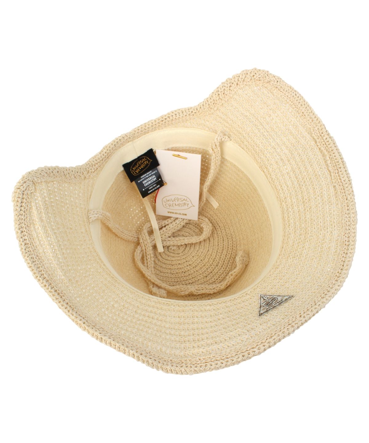유니버셜 케미스트리(UNIVERSAL CHEMISTRY) Summer Ivory Logo Round Bonnet Hat 보닛햇
