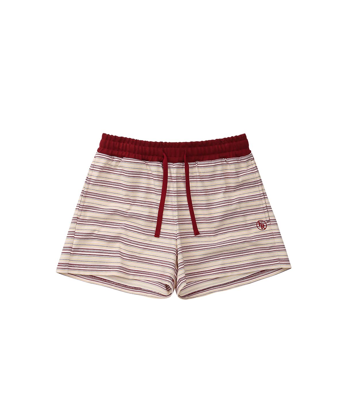 이이이알알알(EEERRR) Not everyone stripe set-up short pants (Red)