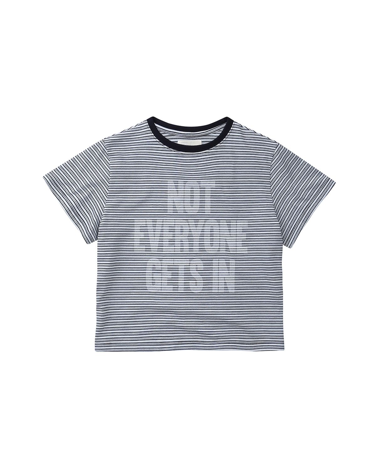 이이이알알알(EEERRR) Not everyone stripe set-up semi-crop T-shirt (Skyblue)